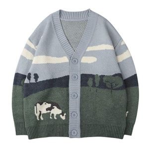 Aelfric Eden Cow Cardigan Sweater